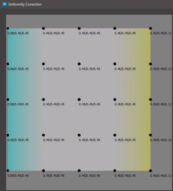 ProjectionTools spatial uniformity correction interface