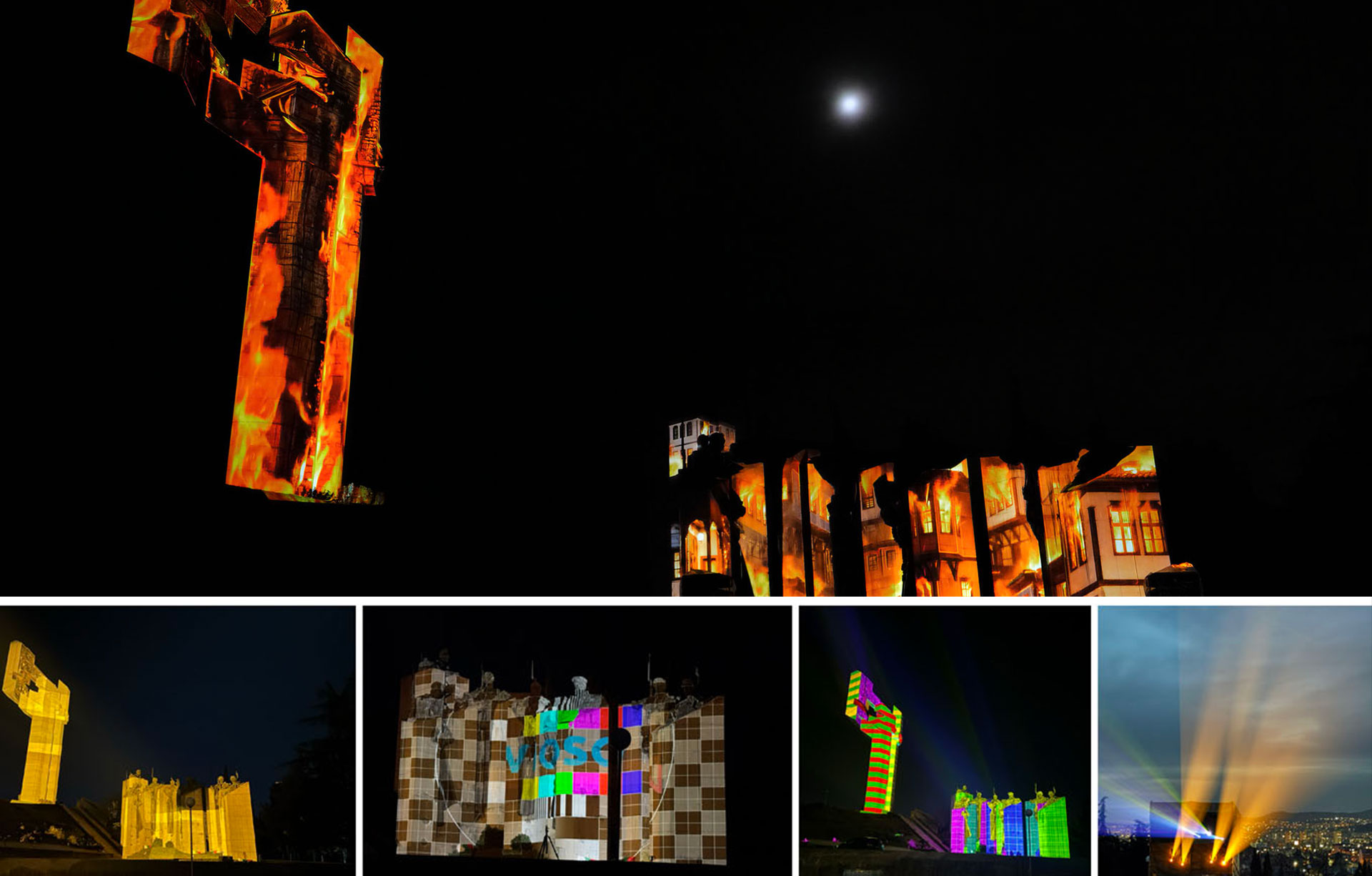 Projection mapping on the Defenders of Stara Zagora Memorial Complex