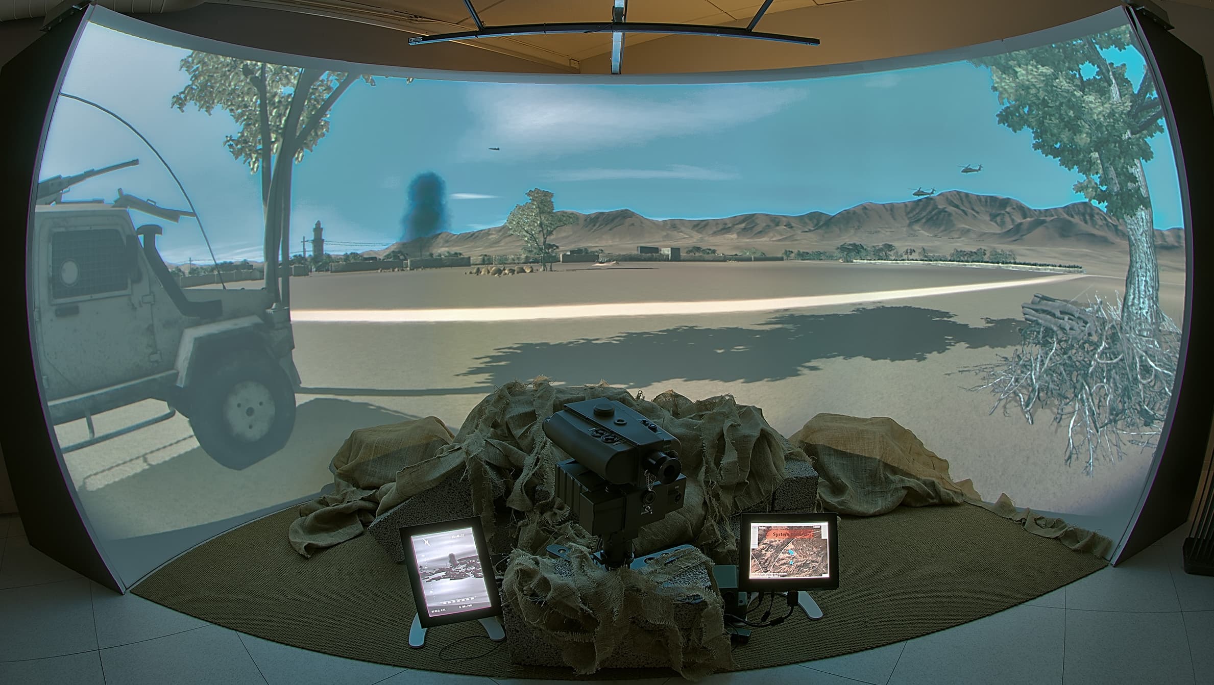 Saab JFIST® integrated domeprojection.com® auto-calibration