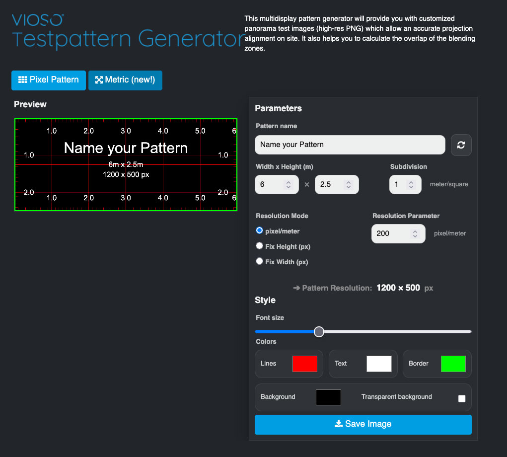 VIOSO Test Pattern Generator